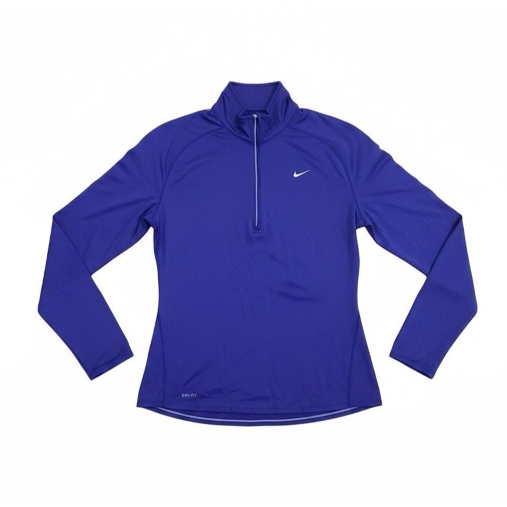 Nike Dri-FIT Purple Quarter Zip Athletic Running Pullover Women's Large